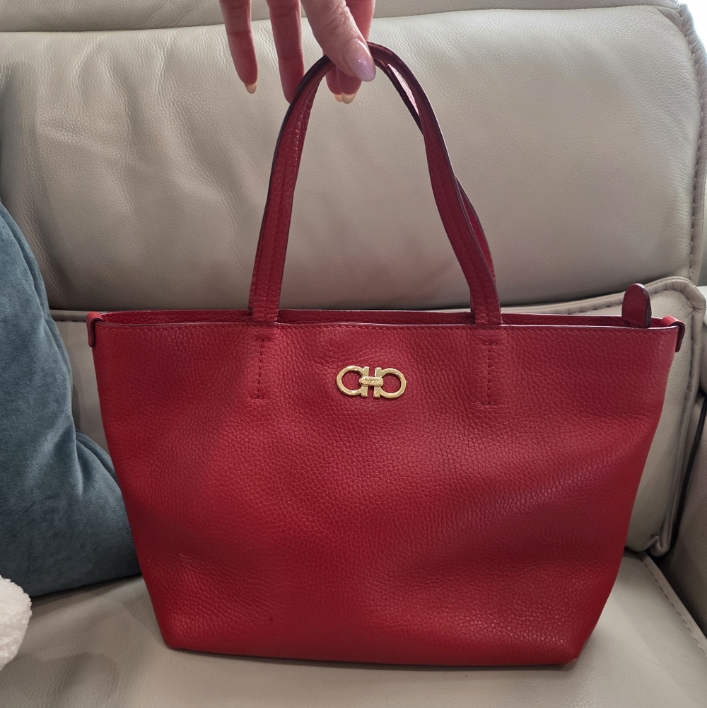 Salvatore Ferragamo Red Leather Tote